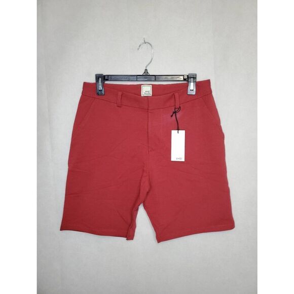 Swet Tailor The Everyday Men's Chino Short in Red Wine Sz 33 Stretch Casual - Picture 2 of 5
